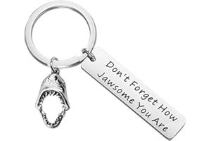 BLEOUK Shark Keychain Shark Jewelry Gift Shark Lovers Gifts Shark Friendship Gift Shark Stuff