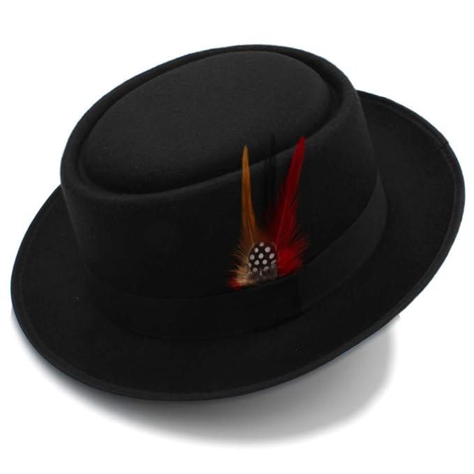 wide brim round top hat