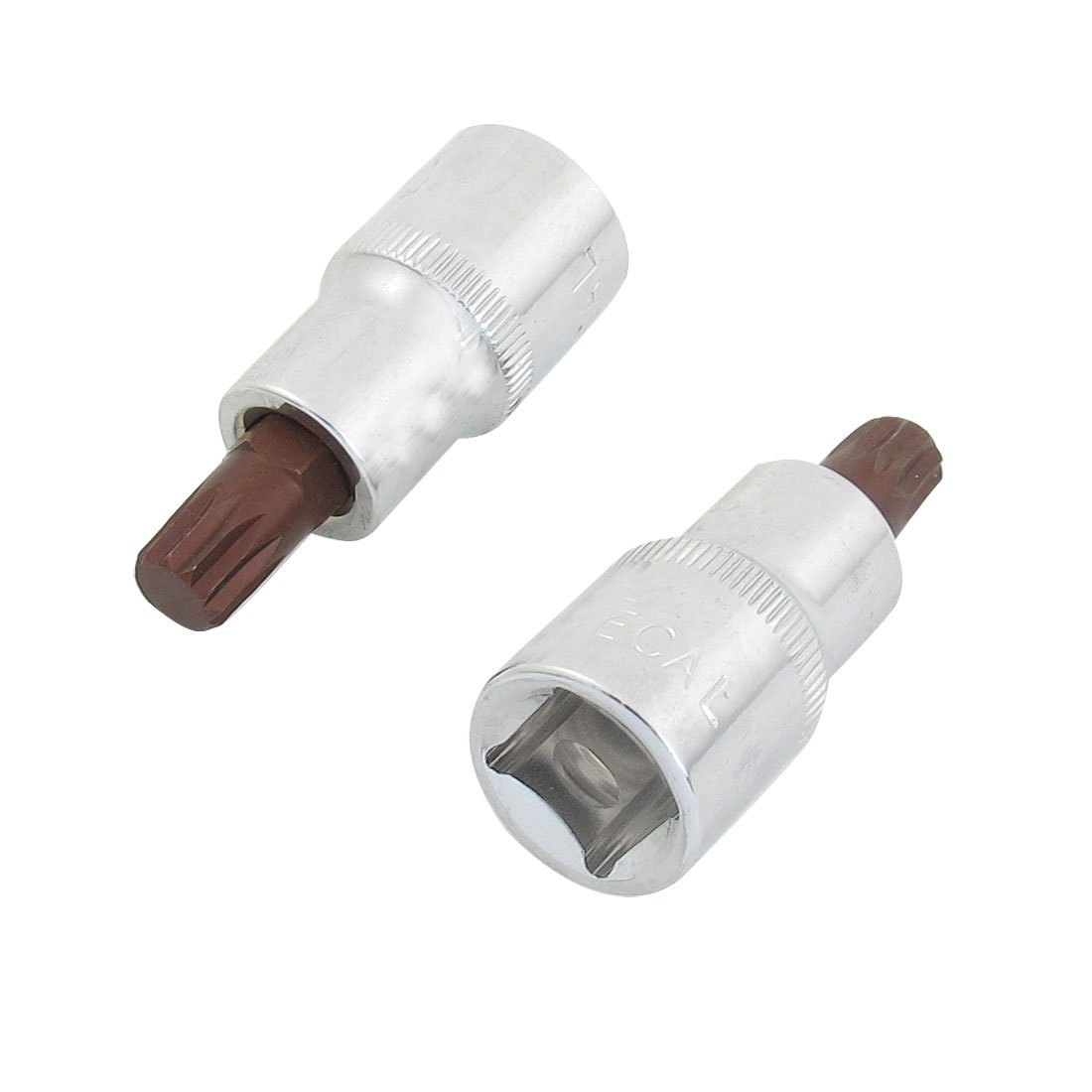 2 Pcs Vehicle M10 Triple Square Head Screwdriver 1/2" Drive Socket Kit