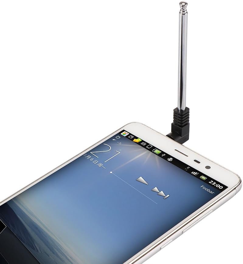 E-outstanding 2-Pack 4 Section Telescopic 3.5mm FM Radio Antenna,for Auto Car & Mobile Phone and Other Electronics Products 3.5mm Port FM Radio Receiver