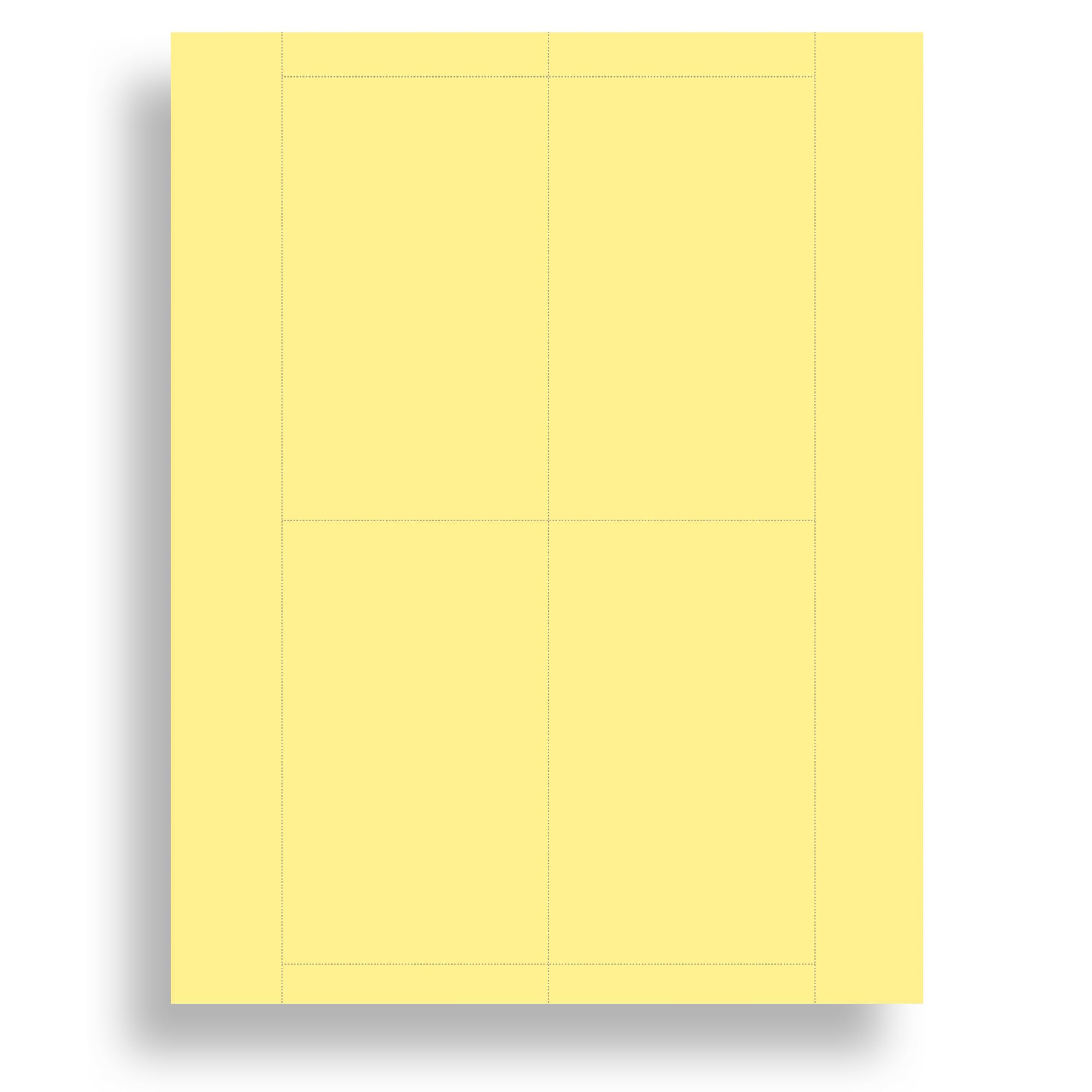 Printable Yellow 3x5 Index Card Sheets Inkjet Laser Perforated 100