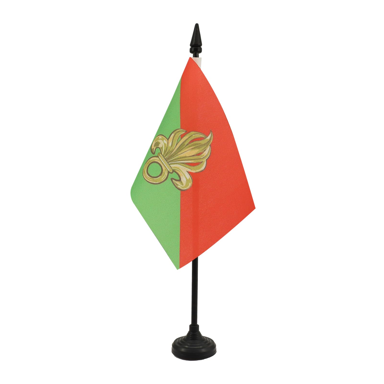 AZ FLAG - French Foreign Legion Table Flag 4'' x 6'' - Army of France Office Mini Banner 100% Polyester 15 x 10 cm - Mini Desk Flag with 10'' Pole and Black Plastic Base