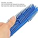 [2Pcs] Pet Hair Remove Brush, Car & Auto Detailing Portable Dogs Cats Hair&Lint Remover Rubber Massage for Furniture, Car Interiors, Carpet (Blue and Green)