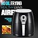 1400W Air Fryer, Healthy Smokeless Low-Fat Non-stick Multi-Cooker Oilless Cooker, 4L 3.8QT Capacity with Timer and Temperature Control and Detachable Basket Handles (Black)