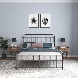 DHP Winston Metal Platform Bed with Rustic Design