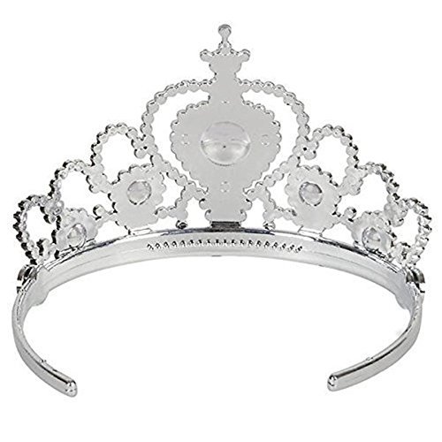 Kidsco Tiaras with Pink Heart Stones Hats Stones-12 Adjustable Piece, 12 pack Assorted