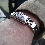 Men's Hebrew Chai Symbol for Long Healthy Life in Black Leather Bracelet | Alef Bet by Paula
