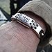 Chai Leather Hebrew Men's Bracelet for Long and Healthy Life in Black with Adjustable Closure