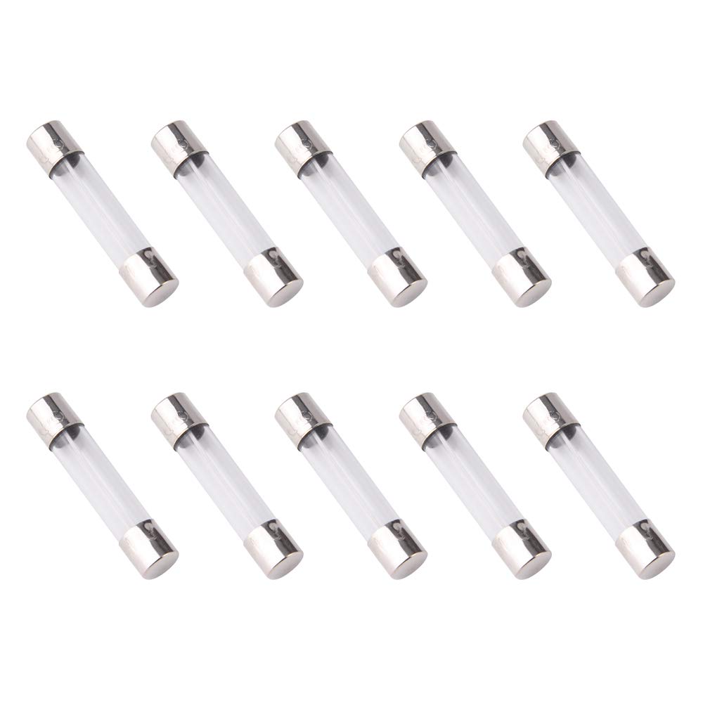 Pack of 10 pcs T15a 15A 250V Glass Fast-Blow Fuse 30 x 6 mm (15amp)