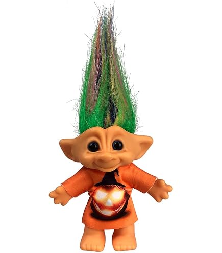 美品✨値引き✨Angry Troll　WHE101 Amazon.com: Russ Berrie Good Luck Troll Orange Hair Witch Costume