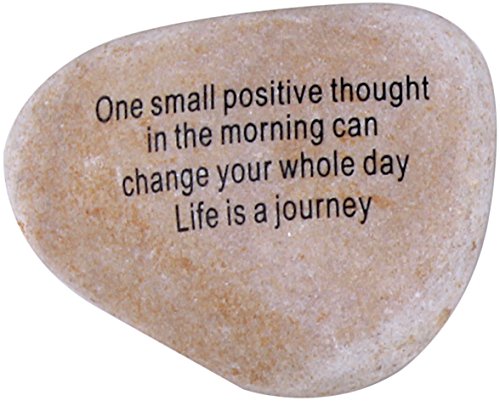 Holy Land Market - One small positive thought ... Extra Large Engraved Natural Stones from the Holy Land : 4 - 5 Inches