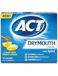 ACT Dry Mouth Lozenges, Honey-Lemon, 18 Count