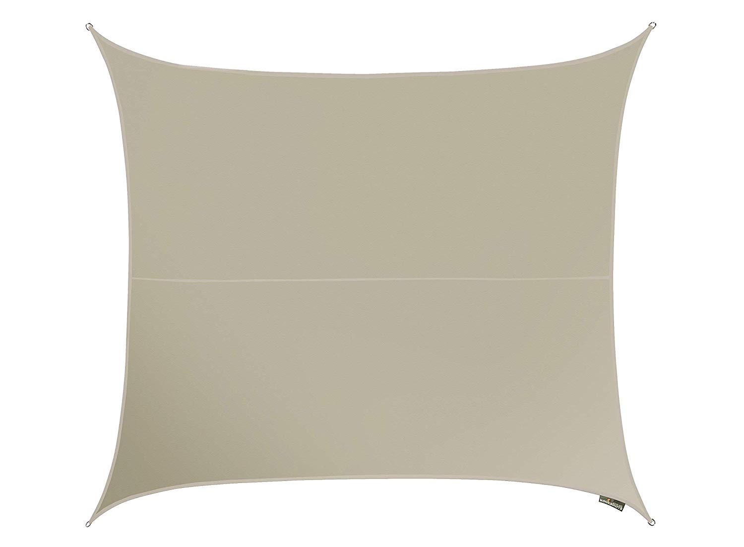 Kookaburra Waterproof Garden Sun Shade Sail Canopy in Mushroom 98% UV Block (2m Square)