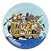 BLUE PANDA Disposable Plates - 80-Count Paper Plates, Noah's Ark Party Supplies for Appetizer, Lunch, Dinner, and Dessert, Church Gatherings, 9 x 9 Inches