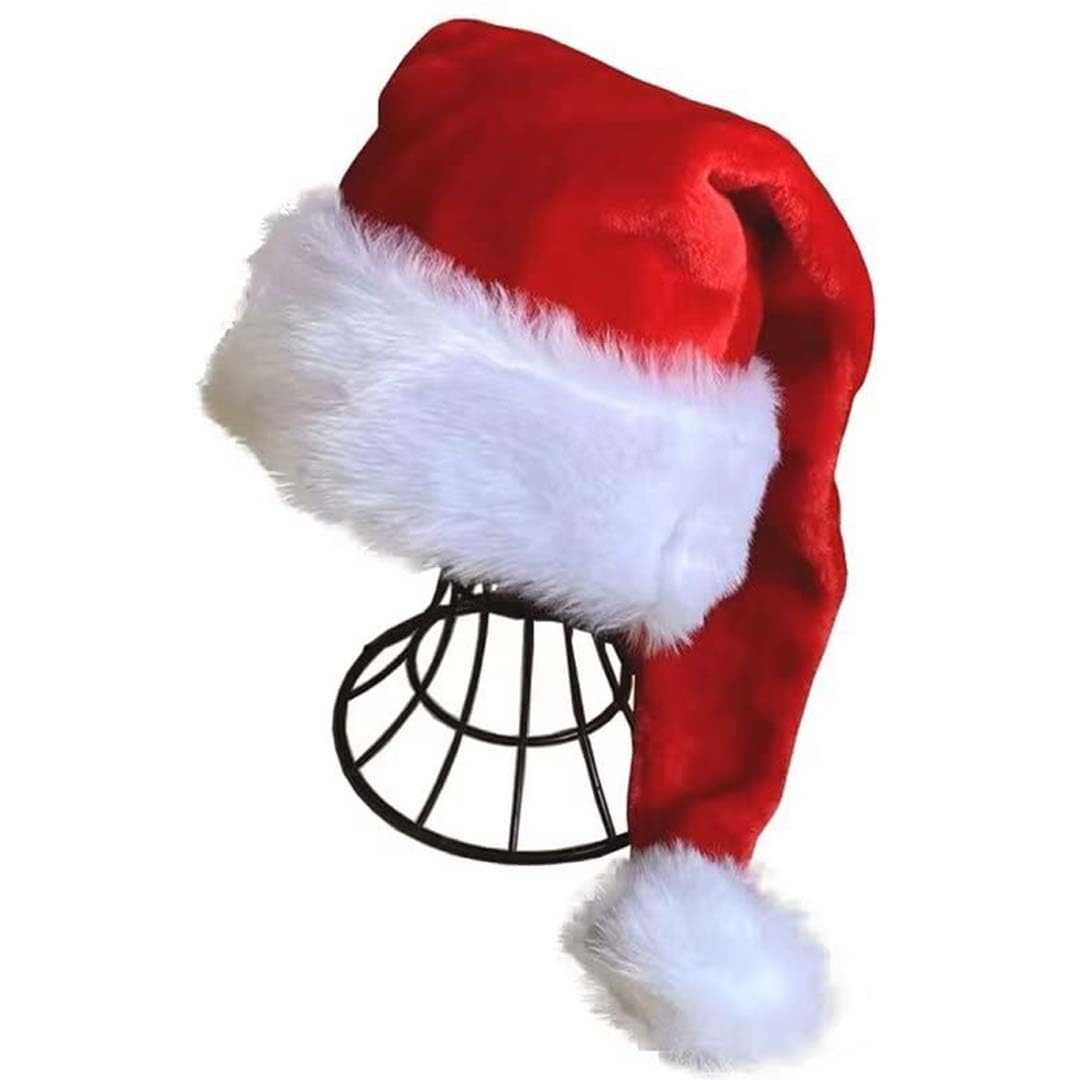 KFZR Santa Hat Adults Deluxe Xmas Christmas Hat (Red)