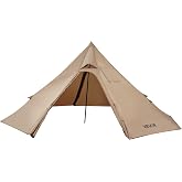 VEVOR Hot Tent, Camping Tipi Hot Tents with Stove Jack, Portable Winter Camping Tents with Snow Skirt, Easy Setup, Waterproof 4 Season Shelter Tents for Fishing Backpacking