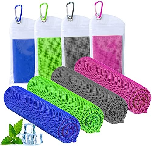 ICECUUL Cooling Towel 4 Packs (47″x12″) Microfiber Towel for Instant Cooling Relief, Cool Cold Ice Towel for Golf Accessory Travel Accessory Sport Accessory Running Accessory & Outdoor Sports ICECUUL Cooling Towel 4 Packs (47″x12″) Microfiber Towel for Instant Cooling Relief, Cool Cold Ice Towel for Golf Accessory Travel Accessory Sport Accessory Running Accessory & Outdoor Sports