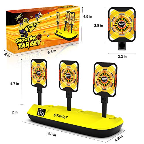 Jionchery 2019 Upgrade Electronic Shooting Target for Nerf Guns Auto Reset Digital Targets for Shooting Games with Wonderful Light and Sound Effect, Ideal Toy for Boys and Girls - Thumbnail 2