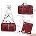 Gonex 60L Packable Travel Duffle Bag Foldable Duffel Bags for Luggage Gym Sports Camping Travelling Cycling Storage Shopping Water & Tear Resistant Red