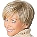 Clearance Short Straight Wig, Inkach Womens Blonde Synthetic Bob Wig as Natural Looking Heat Resistant Full Hair Party Wig (Gold)