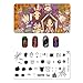 CICI&SISI 2018 Halloween Theme Nail Art Stamping Plates Kit Holiday Stamp Plate Manicure Template 4 Pieces