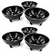 6 Pack of Salsa Bowls, Black Plastic Mexican Molcajete Chips Guacamole, Serving Dish, Sauce Cup, Side dish, Snack, Chips, Dip, Nuts or Candy. Great to use at any event.