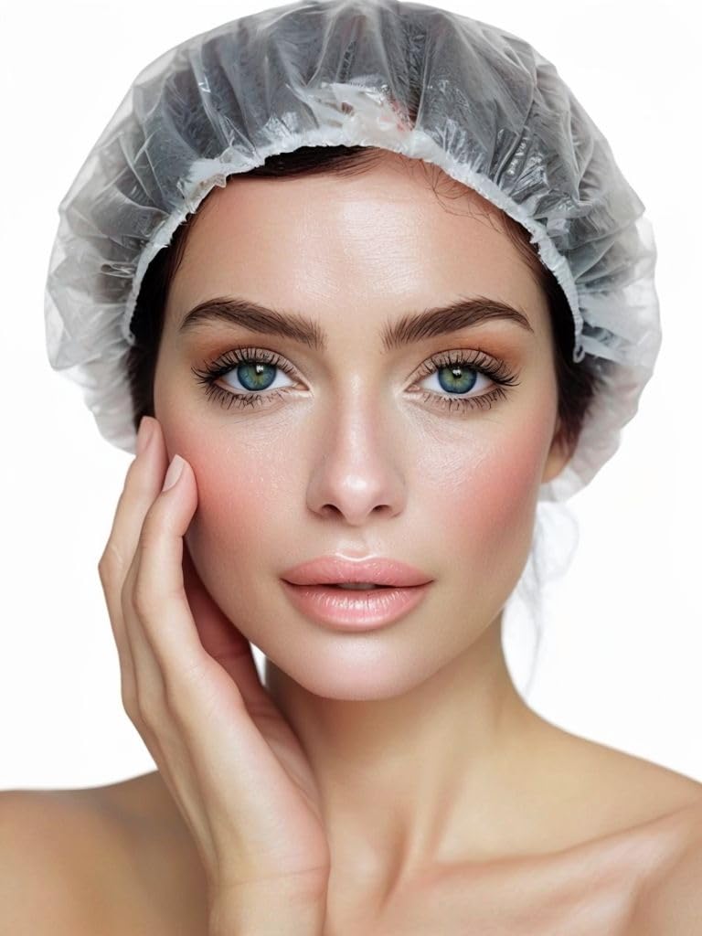 Disposable Shower Caps, 100pcs, Multiple uses