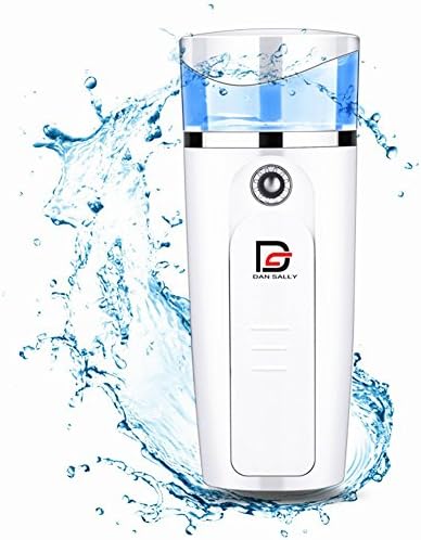 DAN SALLY Rechargeable nano mist spray, Facial Mister handy cool mist spray Atomization mini Hydration Sprayer with Portable Powerbank 2600ma and USB cable(white)