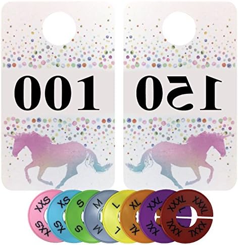 Live Sales Tags | Large 001-150 Plastic Coat Number Tag | Reversed &amp; Normal Number Tag | For Facebook Live | For Lularoe Live Sales | Bundled with Round Size Tags (001 - 150 (+ 8 Size Tags))