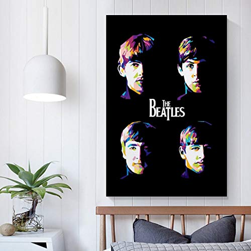 XYDQ Poster sur toile The Beatles Band 1 et décoration murale – 40 x 60 cm - Les Beatles, Paul McCartney, John Lennon, RIngo Starr, George Harrison XYDQ Poster sur toile The Beatles Band 1 et décoration murale - 40 x 60 cm – Image 6
