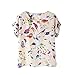 ROPALIA Ladies Girl Summer Chiffon Loose Blouse Birds Print T-Shirts Tops US10