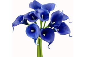 Angel Isabella Lot of 60-Real Touch Calla Lilies (Royal Blue)