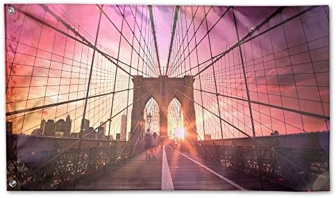 Bdna Brooklyn Bridge Garden Flag 59 X 35 Inches Yard Flags Indoor&amp;Outdoor Home Fall Flags Holiday Decor
