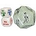 U-Shark® Glow 12 Sides Position Dice for Bachelor Party or Couples Novelty Gift(1pc Glow Dice+1pc White Drink Dice+ 1pc White Duty Dice)