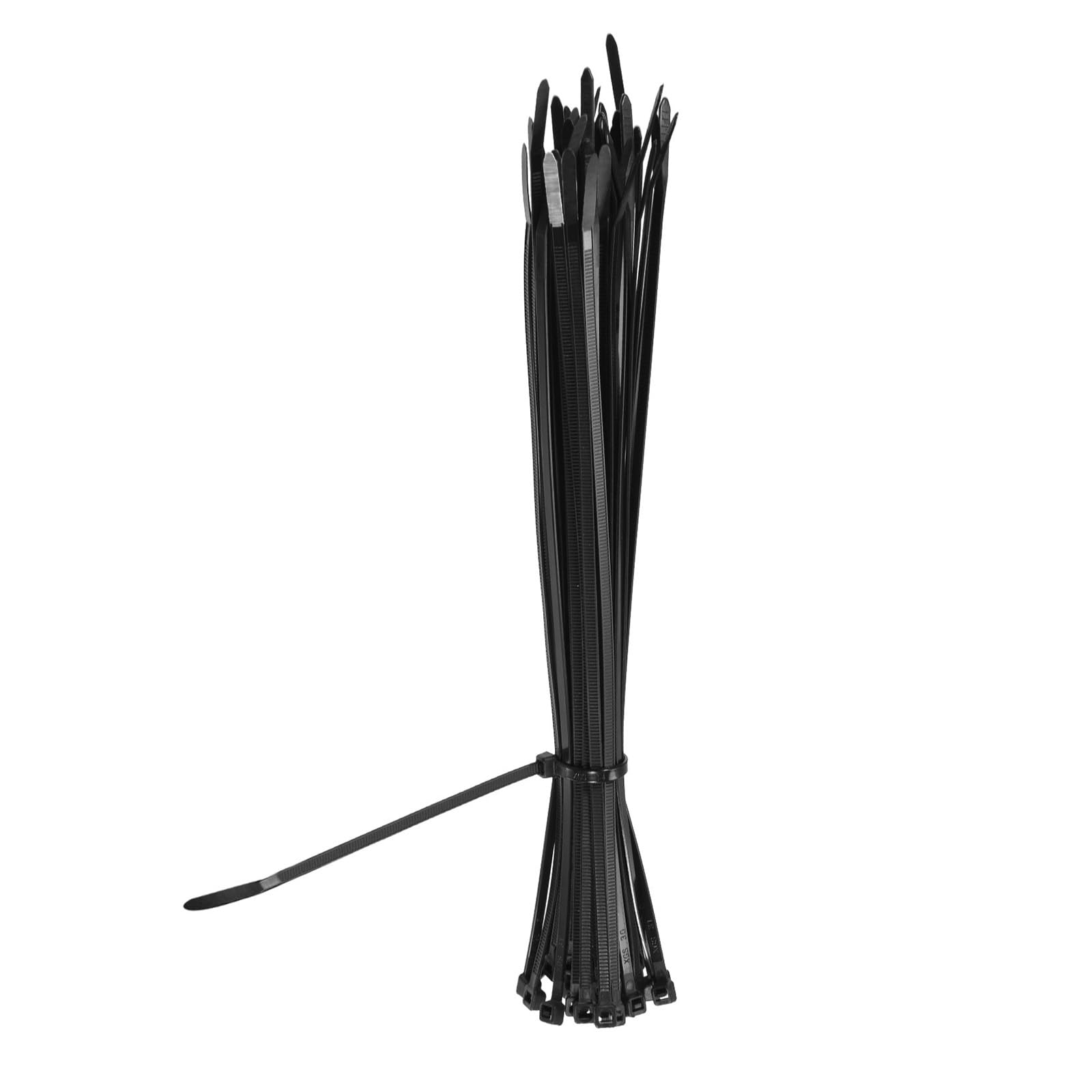 DTGN 19.69"x0.2"(LxW) Tie Wraps - 25Pack - Good for Furniture Electronic Equipment - Self-Locking Cable Zip Ties - Black
