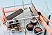 Organizer for Cosmetics Makeup Jewelry Stationery Hobby Art Craft Supplies (Rose Gold)