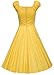 MUXXN Women's 1950s Style Vintage Swing Party Dress (XL, Yellow WD)
