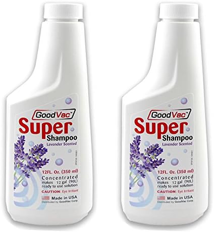 GoodVac Super Shampoo Carpet Shampoo 12oz Lavender Scented Carpet Extractor Non-Foaming Concentrated Shampoo Formula - Makes Up To 12 Gallons of Shampoo (2)