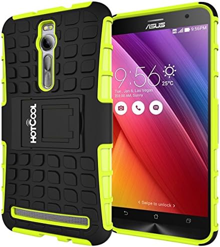 ASUS ZenFone 2 ZE550ML/ZE551ML Case - HOTCOOL Heavy Duty Rugged Dual Layer Armor with Kickstand Cover Case For ASUS Zenfone 2 ZE550ML/ZE551ML(Will Not Fit ZE500CL Model), Green