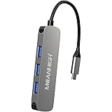 MEANHIGH USB C Hub 4-Port Type C Adapter for Laptop USB 3.0, USB 2.0 Multiple USB C to USB Splitter USB C Docking Station Com