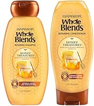 Garnier Hair Care Whole Blends Honey Treasures Repairing Shampoo and Conditioner, 44 Ounces