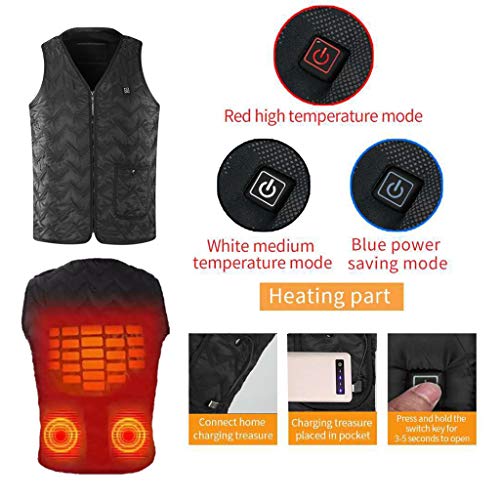 image for Hattfart Men's Jacket Coat Hattfart USB Charging Electric Heated Body 