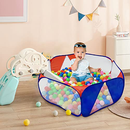 LOJETON Kids Pop Up Hexagon Ball Pit, Baby Foldable Pool Playpen