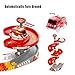 GAMZOO Tracks Toy Set for 2,3,4 Years Old Boys and Girls with 96 PCS Flexible Race Track, Fire Truck Vehicles, Spiral Track and Bridge Firehouse Toys Christmas and Birthday Gifts