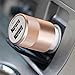 Car Charger, ShuoGe® 2.1A/24W 2-Port Smart USB Quick Charge Car Charger (Golden)