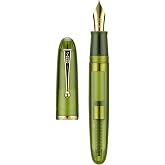 Jinhao 9019 Fountain Pen Dadao Series Green Acrylic #8 Heartbeat Fine Nib Large Converter Smooth Writing Instrument