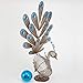 Bits and Pieces-Solar Peacock Metal Sculpture-Very Beautiful Garden Sculpture Garden Décor Polyresin Statue Yard Art - Animal Statue Solar Peacock - Peacock Measures 22