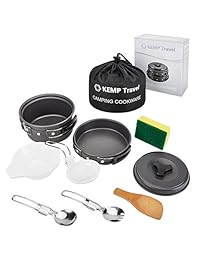 Kemp   Cocina de camping de viaje 10 piezas mochil