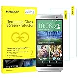PASBUY 2 Pack HTC E8 Premium Real Tempered Glass Screen Protector for HTC One E8