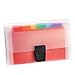 Mtlee 4 Pack Mini Document File A6 7.1 x 4.45 x 1.1 Inch Rainbow Expanding Folder 13 Pocket File Organizer 12 Labels Index